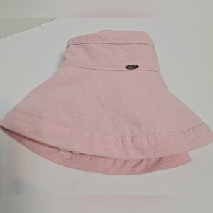 Scala Pink Sunhat Wide Brim Round Cotton Drawstring Travel UPF 50+ Bucket Hat OS